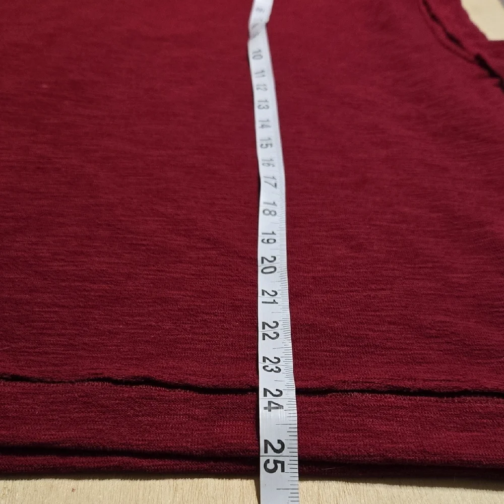 Z106 NWT Zenana Plus Slub Short Sleeve Tee and Lounge Pant Set Cabernet 1X 2X 3X - Picture 4 of 10